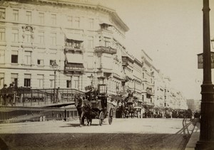 Germany Berlin Bridge on the Spree Horse carriage Stagecoach? Old Photo 1890