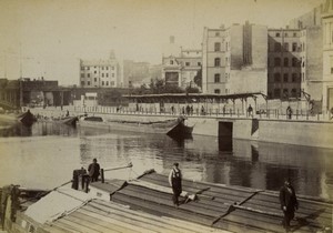 Germany Berlin Spree river Boats Old Photo 1890