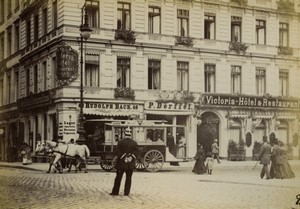 Germany Berlin Unter den Linden & Friedrichstraße Policeman Horsebus? Photo 1890