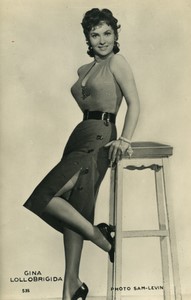 Actress Gina Lollobrigida Old Sam Levin Photo RPPC 1960