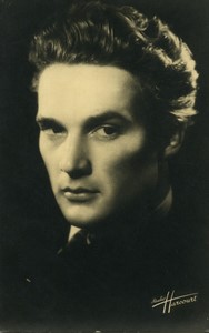 Actor Georges Marchal Old Studio Harcourt Photo RPPC 1960