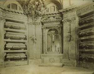 Spain Monasterio de El Escorial chapel Pantheon of the Kings old photo 1880