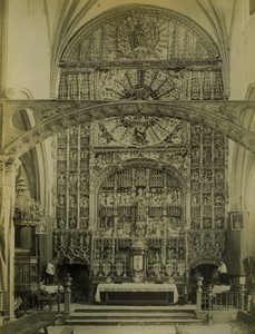 Spain Burgos San Nicolas Church Altarpiece old Photo 1880