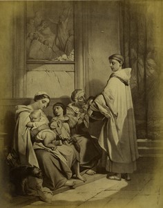 Germany Munich Munchen Pinakothek Charity by Gallait Old Photo 1870