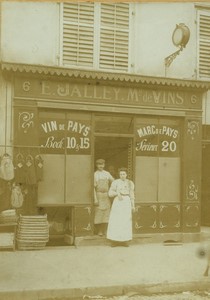 France Saint Etienne Wine Shop E. Jalley Old Photo 1900