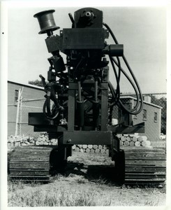 USA Simco Track Drill Rig? Machine Old Photo 1960's #1