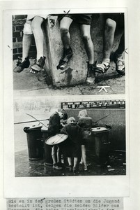 Germany 30th anniversary Hanover children poverty Old Photo 1949-1979