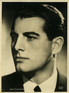 France actor portrait Jean Chevrier Old photo Piaz 1940's