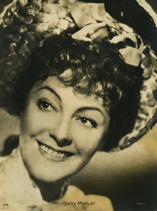 France actress portrait Gaby Morlay Old photo 1940