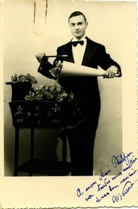 France Morana magician illusionist portrait Old photo autograph 1960