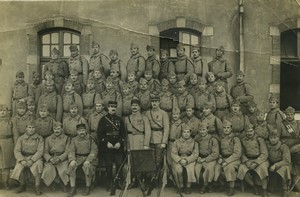 France Military Group posing 37th régiment 2nd bataillon Old Photo 1918