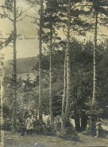 France Ardeche village Lalouvesc forest Old amateur Photo 1910