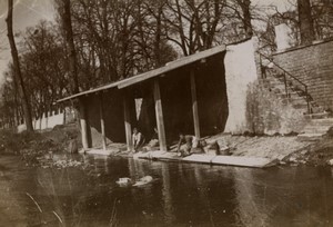 France wash-house by river Old Photo 1910