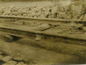 France Train tracks railways construction repairs? Old Photo 1905