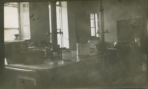 France kitchen interior big stove Old Photo 1930