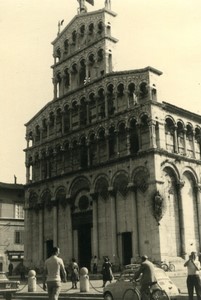 Italy Lucca basilica San Michele in Foro Old Amateur Photo snapshot 1962