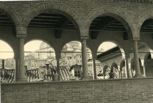 Italie Sienne Arcade pres de la Cathedrale ancienne Photo Snapshot amateur 1962