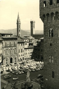 Italie Florence Piazza della Signoria ancienne Photo Snapshot amateur 1962