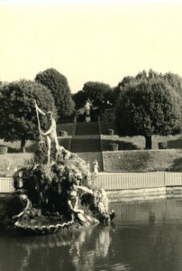 Italy  Firenze Palazzo Pitti Fountain Old Amateur Photo snapshot 1962