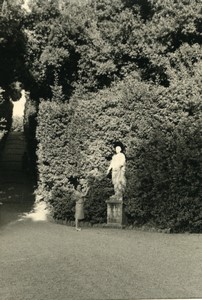 Italie Florence Palazzo Pitti Jardins Statue ancienne Photo Snapshot amateur 1962