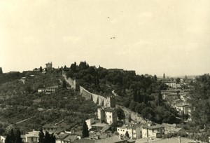 Italy Firenze view of Fiesole Hill Old Amateur Photo snapshot 1962