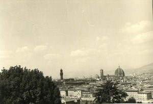 Italie Florence vue depuis Fiesole ancienne Photo Snapshot amateur 1962