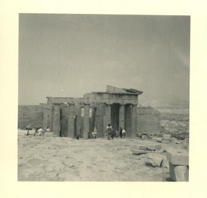 Grèce Athenes les Propylées ancienne Photo Snapshot amateur 1962 #2