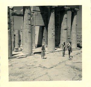 Grèce Athenes les Propylées ancienne Photo Snapshot amateur 1962 #3