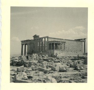Grèce Athenes Érechthéion ancienne Photo Snapshot amateur 1962 #1