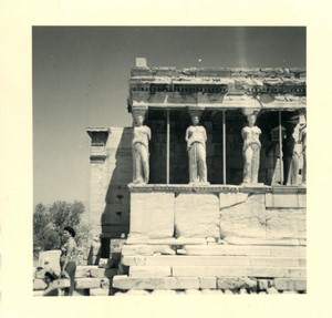 Grèce Athenes Érechthéion ancienne Photo Snapshot amateur 1962 #3