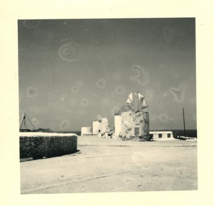 Grèce Mykonos Moulin a vent ancienne Photo Snapshot amateur 1962 #1