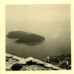 Croatie Dubrovnik Ile de Lokrum ancienne Photo Snapshot amateur 1962 #3