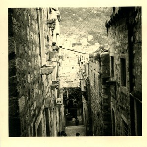Bosnia Sarajevo narrow street Old Amateur Photo snapshot 1962