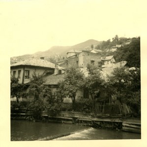 Bosnia Sarajevo bord de la Miljacka ancienne Photo Snapshot amateur 1962