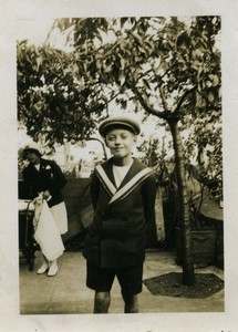 France Young boy in Sailor outfit Old Amateur Photo snapshot 1935