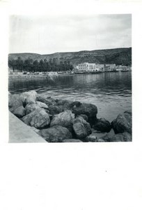 France/Algeria Arzew fishing harbour & promenade Old Amateur Photo snapshot 1957