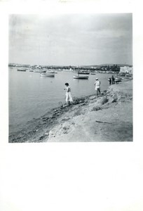 France/Algeria Arzew fishing harbour beach Old Amateur Photo snapshot 1957