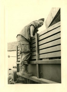 France/Algerie Oum Toub armée soldat Militaire 35e RI? ancienne Photo Snapshot 1956