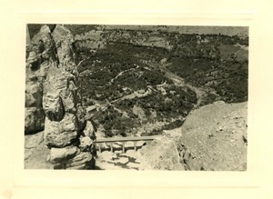 France/Algeria Constantine Rhumel canyon bridge Old Photo snapshot 1957