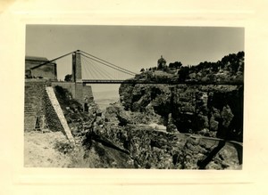 France/Algeria Constantine Sidi M'Cid suspension Bridge Photo snapshot 1957 #1