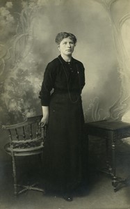 France Woman Posing Old Real Photo Postcard RPPC 1920 #2