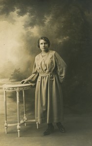 France Marais de Lomme Woman posing Old Real Photo Postcard RPPC 1920
