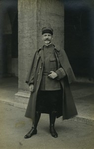 France Smiling older man in Military Uniform Old Real Photo Postcard RPPC 1920