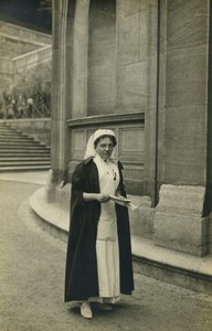 France Sister Nurse Military Hospital Old Real Photo Postcard RPPC 1920