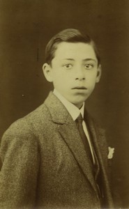 France Canteleu Boy Portrait R. Lefort Old Remy Real Photo Postcard RPPC 1924 #1