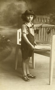 France Lille Boy Posing Louis Richart Old Paccou Real Photo Postcard RPPC 1920#1