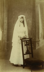 France Canteleu Girl Communion D.Lefort Old Remy Real Photo Postcard RPPC 1924#3