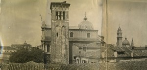 Italy Venice Church of San Zaccaria Monastery Panorama Old Photo Amateur 1900