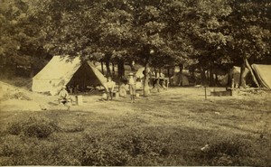 USA Camp de Vacances Tentes Scouts? Ancienne Photo 1880