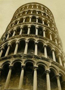 Italy Pisa the Leaning Tower in danger Old Photo 1930 #2